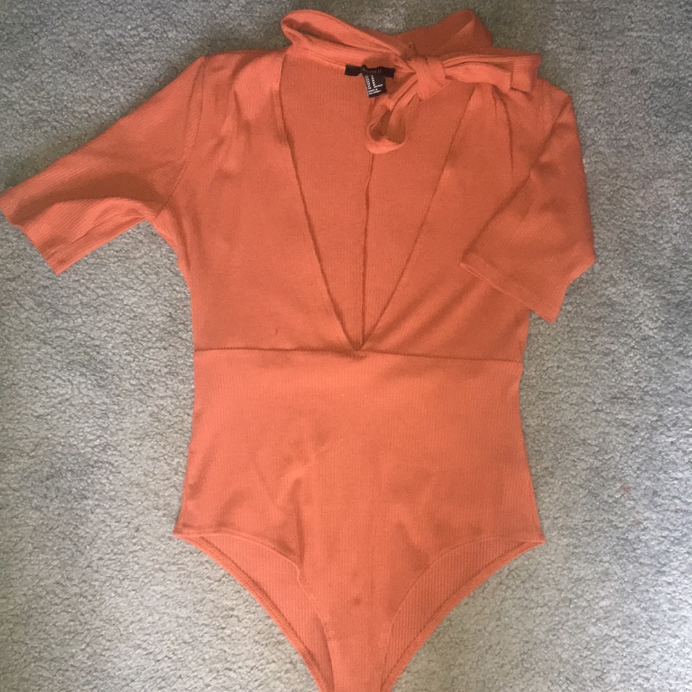 Deep v neck body suit